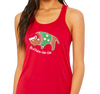 Racerback Tank Top, Red Frost (50% polyester, 25% cotton, 25% rayon)
