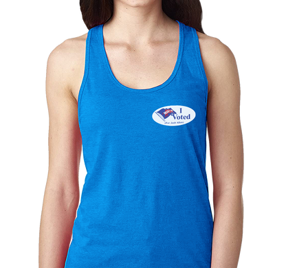 Racerback Tank Top, Royal Frost (50% polyester, 25% cotton, 25% rayon)