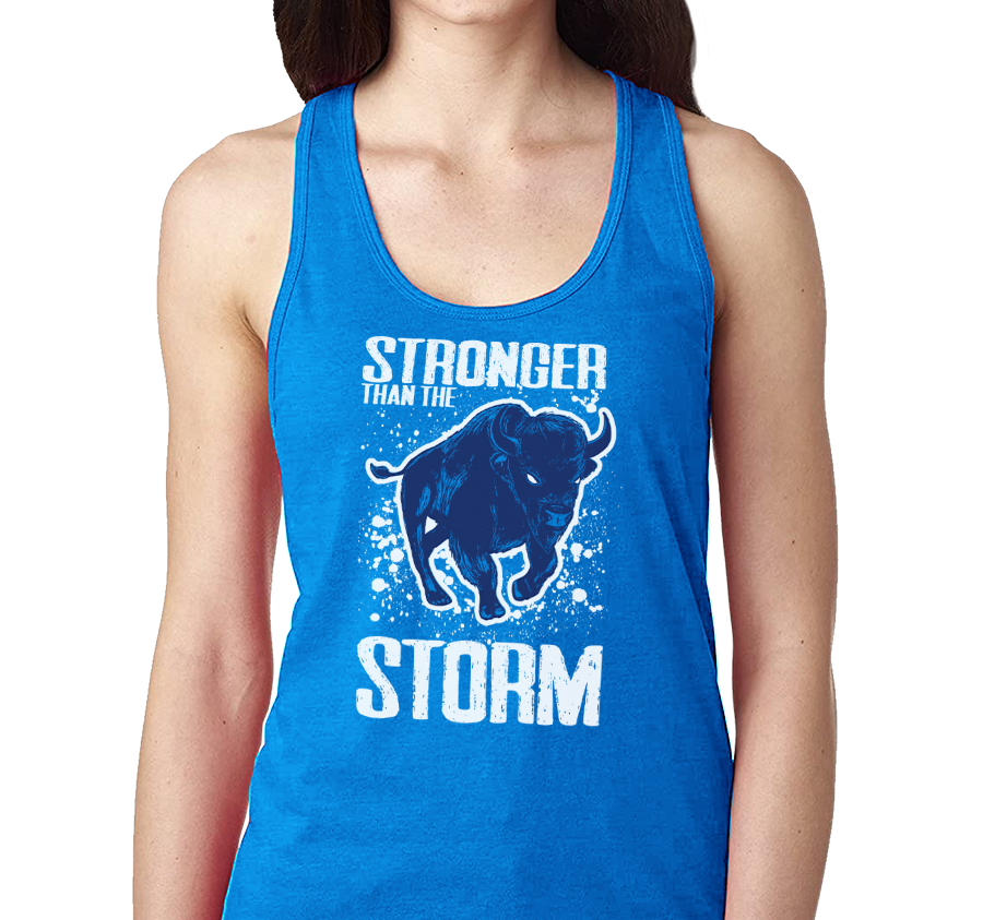 Racerback Tank Top, Royal Frost (50% polyester, 25% cotton, 25% rayon)