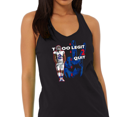 Racerback Tank Top, Black Frost (50% polyester, 25% cotton, 25% rayon)