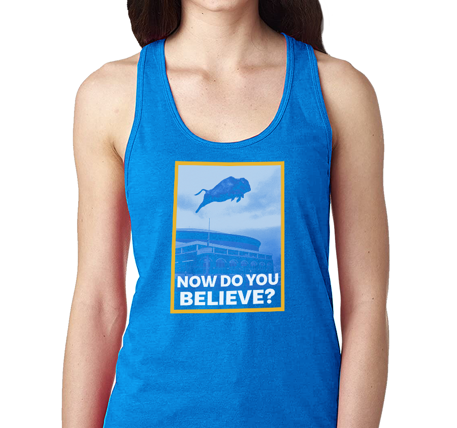 Racerback Tank Top, Royal Frost (50% polyester, 25% cotton, 25% rayon)