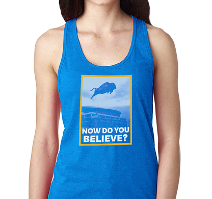 Racerback Tank Top, Royal Frost (50% polyester, 25% cotton, 25% rayon)