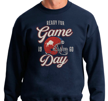 Crewneck Sweatshirt, Heather Navy (50% cotton, 50% polyester)