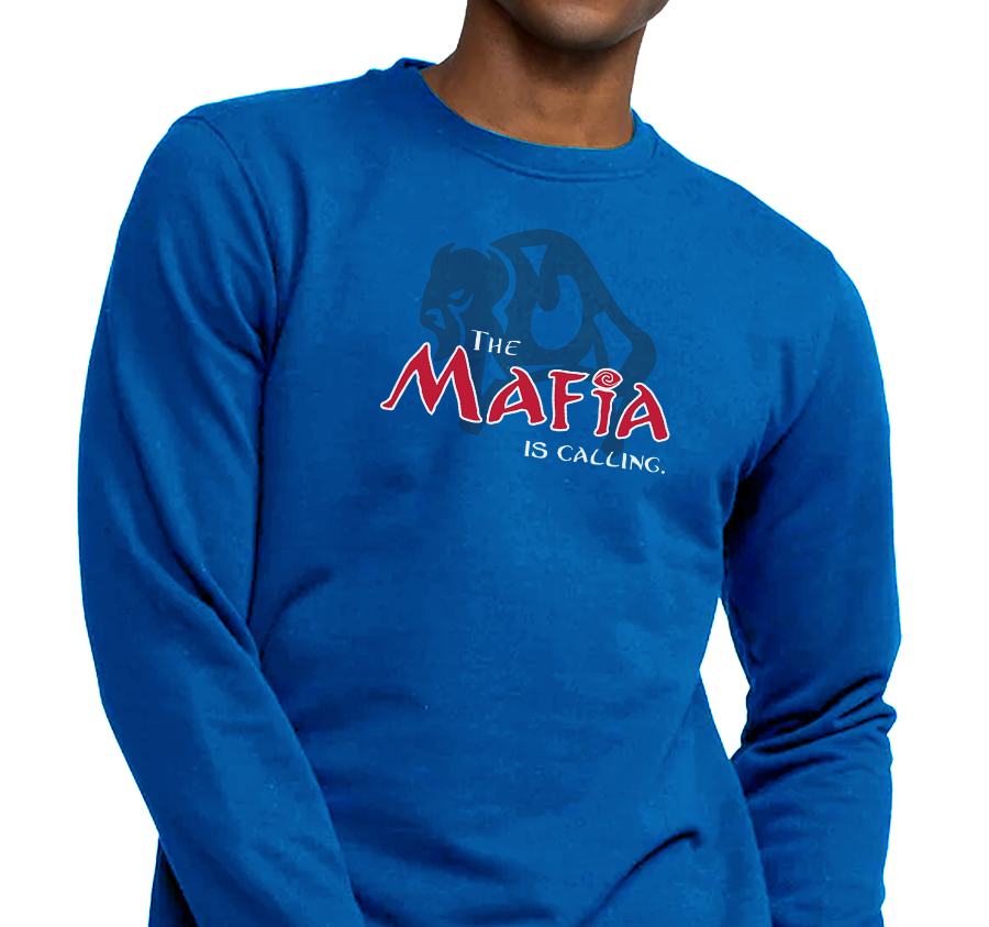 Crewneck Sweatshirt, Royal (50% cotton, 50% polyester)