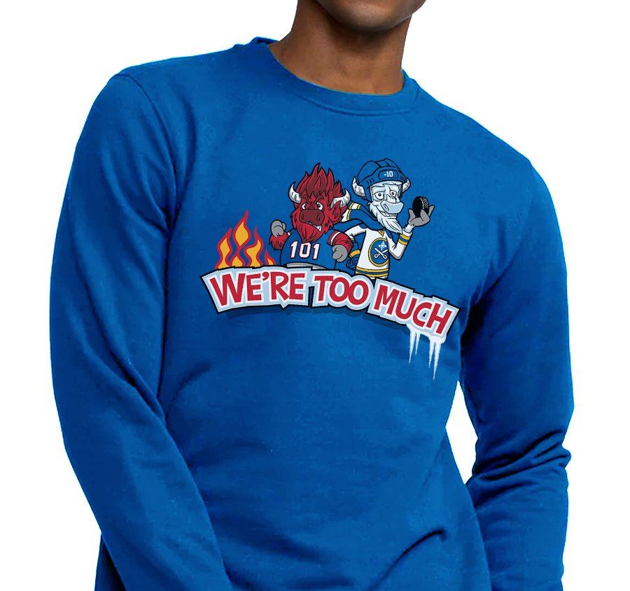 Crewneck Sweatshirt, Royal (50% cotton, 50% polyester)