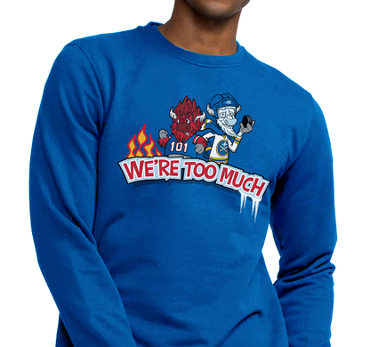 Crewneck Sweatshirt, Royal (50% cotton, 50% polyester)