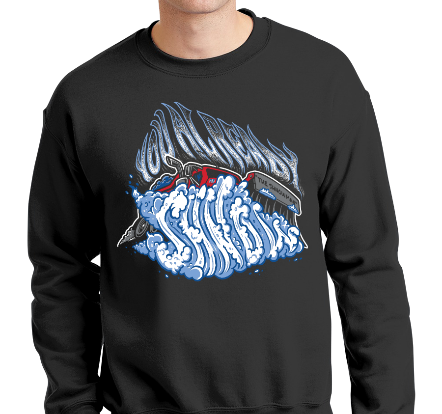 Crewneck Sweatshirt, Black (50% cotton, 50% polyester)