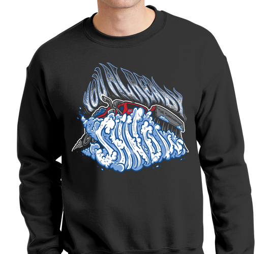 Crewneck Sweatshirt, Black (50% cotton, 50% polyester)