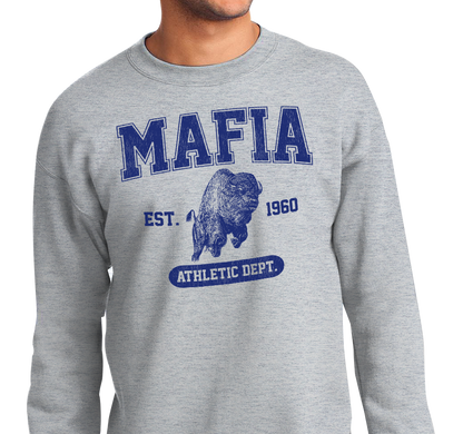 Crewneck Sweatshirt, Ash (50% cotton, 50% polyester)