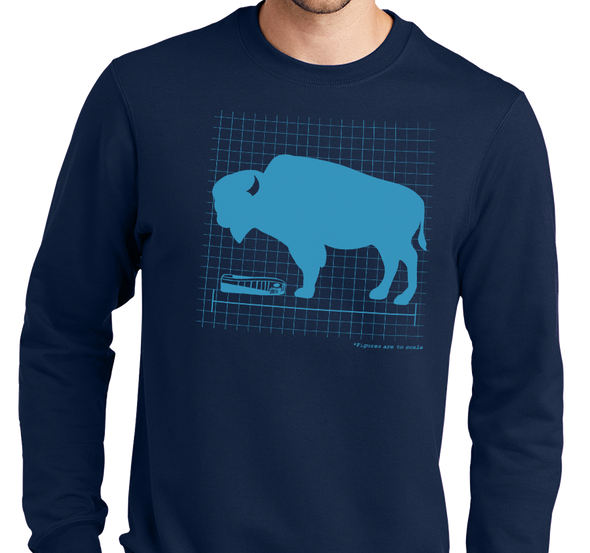 Crewneck Sweatshirt, Navy (50% cotton, 50% polyester)