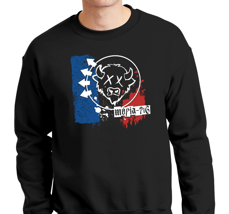 Crewneck Sweatshirt, Black (50% cotton, 50% polyester)