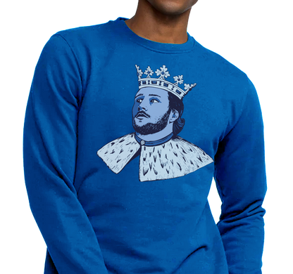 Crewneck Sweatshirt, Royal (50% cotton, 50% polyester)