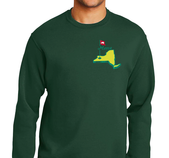 Crewneck Sweatshirt, Green, Pocket Size Print (50% cotton, 50% polyester)