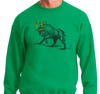 Crewneck Sweatshirt, Green (50% cotton, 50% polyester)