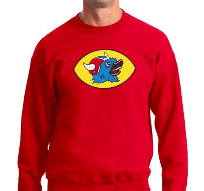 Crewneck Sweatshirt, Red (50% cotton, 50% polyester)