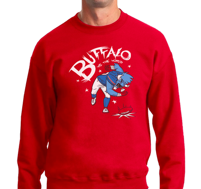 Crewneck Sweatshirt, Red (50% cotton, 50% polyester)