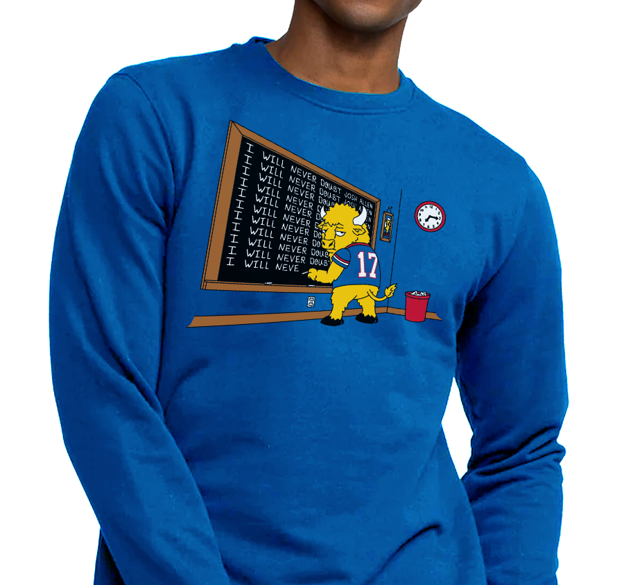Crewneck Sweatshirt, Royal (50% cotton, 50% polyester)