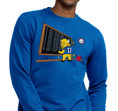 Crewneck Sweatshirt, Royal (50% cotton, 50% polyester)