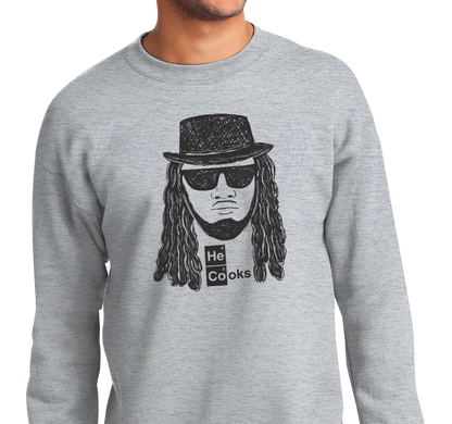 Crewneck Sweatshirt, Ash (50% cotton, 50% polyester)