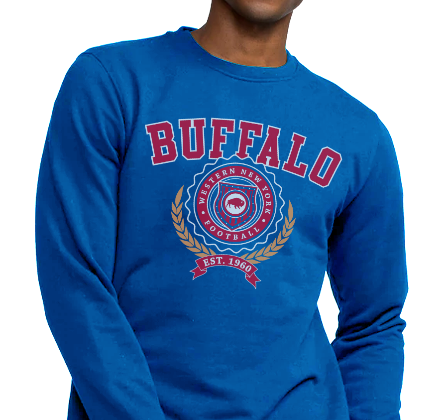 Crewneck Sweatshirt, Royal (50% cotton, 50% polyester)