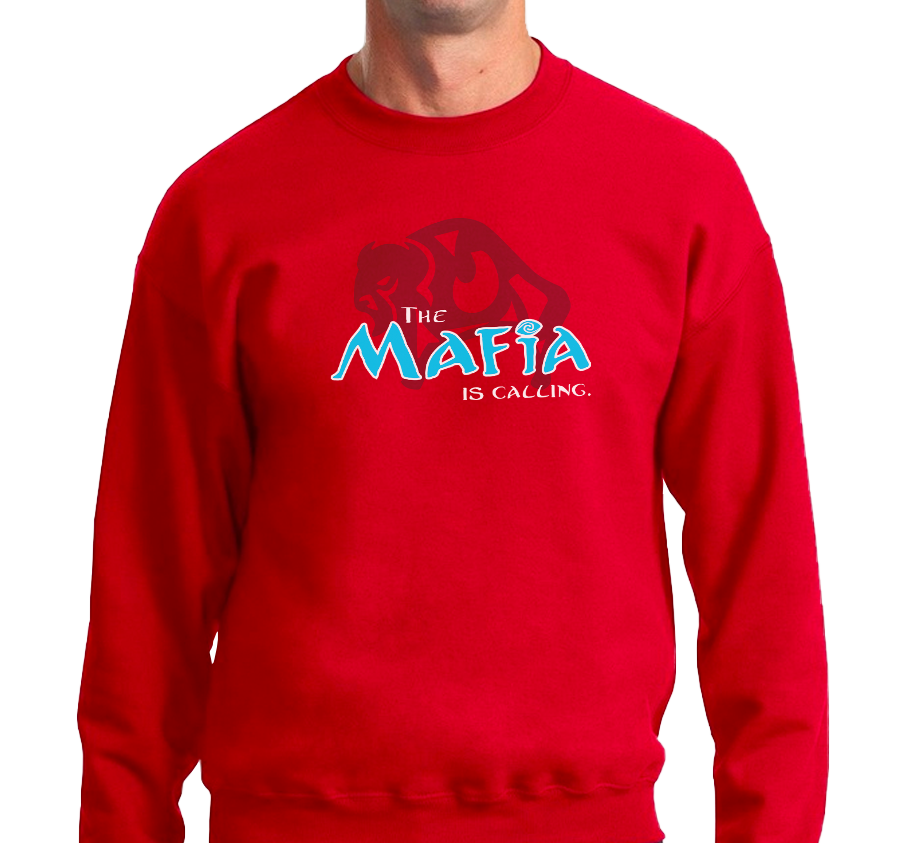 Crewneck Sweatshirt, Red (50% cotton, 50% polyester)