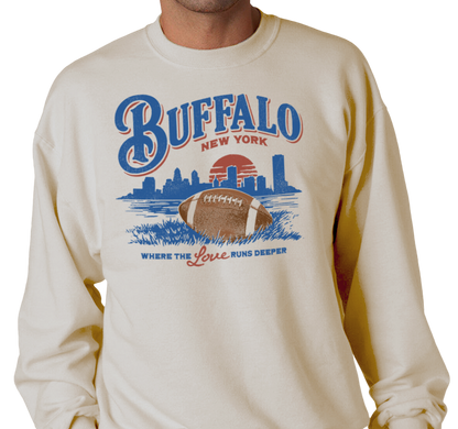 Crewneck Sweatshirt, Sandstone (50% cotton, 50% polyester)