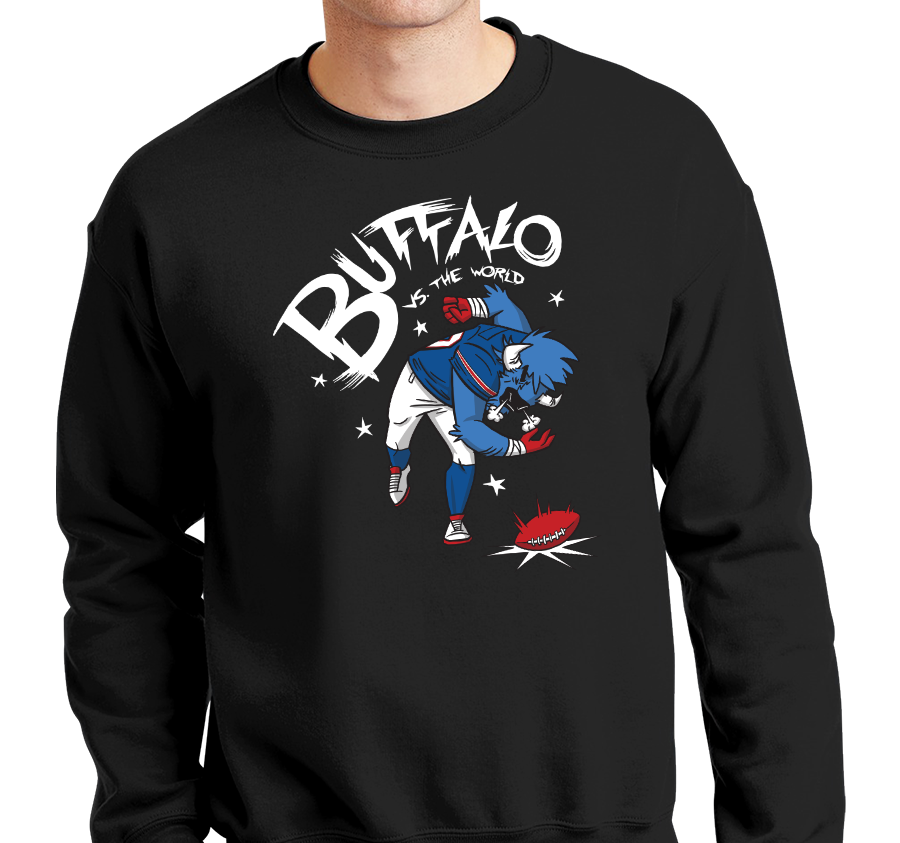 Crewneck Sweatshirt, Black (50% cotton, 50% polyester)