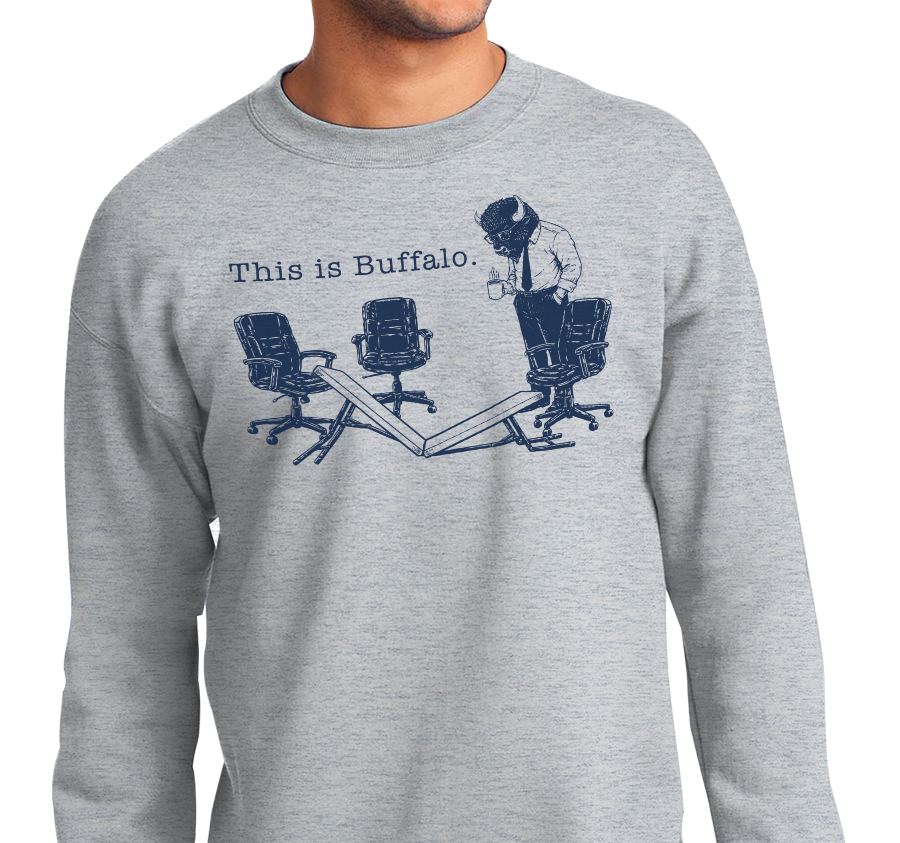Crewneck Sweatshirt, Ash (50% cotton, 50% polyester)