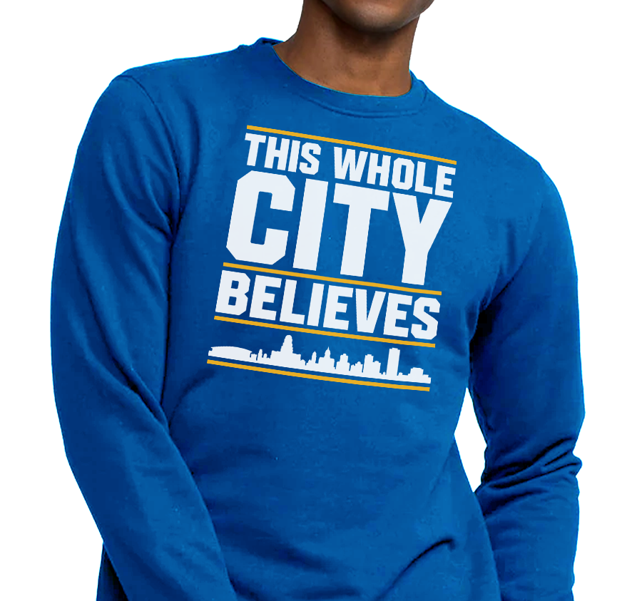 Crewneck Sweatshirt, Royal (50% cotton, 50% polyester)