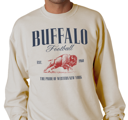Crewneck Sweatshirt, Sandstone (50% cotton, 50% polyester)