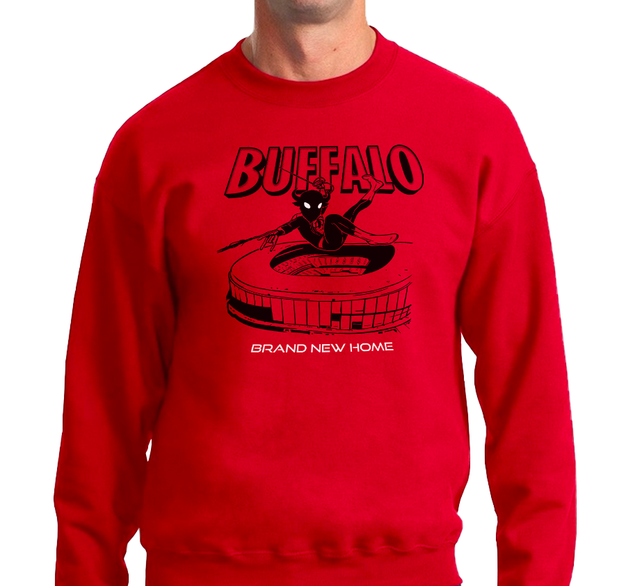 Crewneck Sweatshirt, Red (50% cotton, 50% polyester)