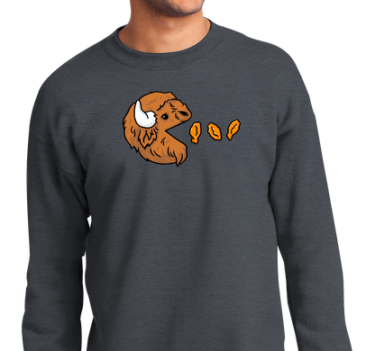 Crewneck Sweatshirt, Black Heather (50% cotton, 50% polyester)