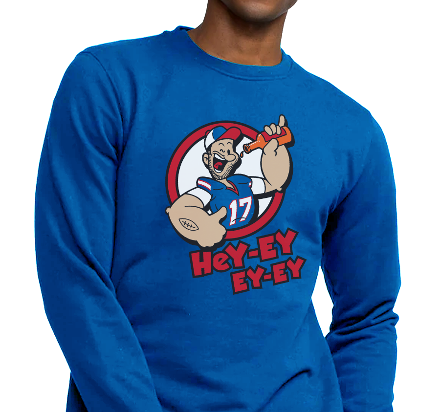 Crewneck Sweatshirt, Royal (50% cotton, 50% polyester)