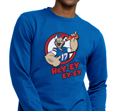 Crewneck Sweatshirt, Royal (50% cotton, 50% polyester)