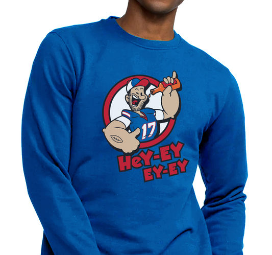 Crewneck Sweatshirt, Royal (50% cotton, 50% polyester)