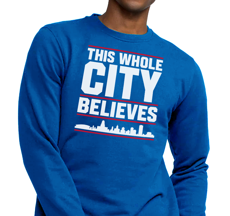 Crewneck Sweatshirt, Royal (50% cotton, 50% polyester)