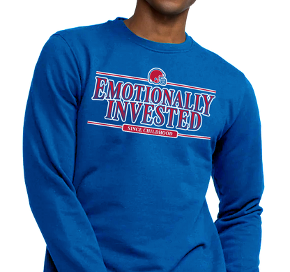 Crewneck Sweatshirt, Royal (50% cotton, 50% polyester)