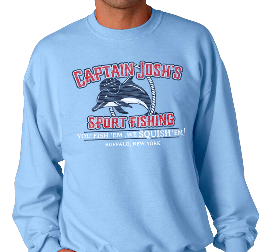 Crewneck Sweatshirt, Light Blue (50% cotton, 50% polyester)