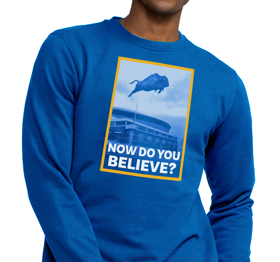 Crewneck Sweatshirt, Royal (50% cotton, 50% polyester)