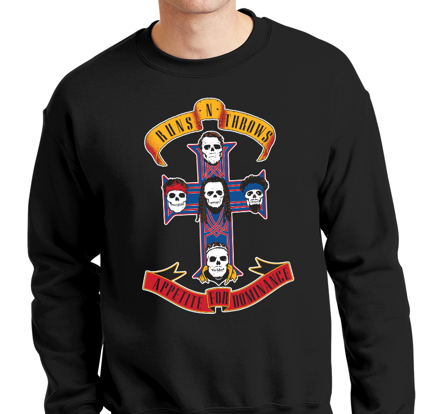 Crewneck Sweatshirt, Black (50% cotton, 50% polyester)