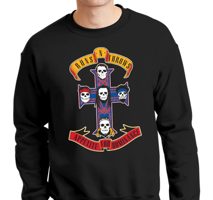 Crewneck Sweatshirt, Black (50% cotton, 50% polyester)