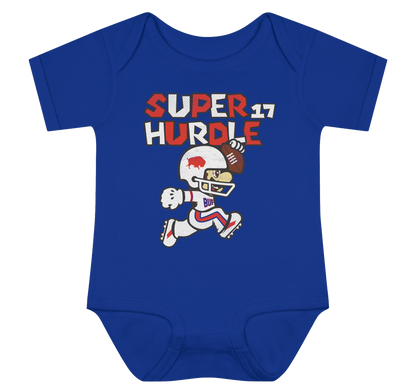 "Super Hurdle 17" Baby Onesie