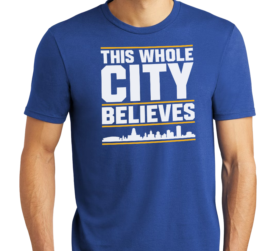 Tri-Blend T-Shirt, Deep Royal (50% polyester, 25% cotton, 25% rayon)