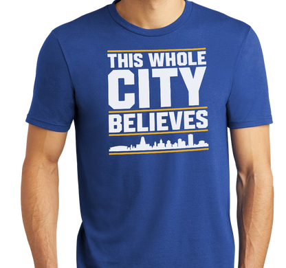 Tri-Blend T-Shirt, Deep Royal (50% polyester, 25% cotton, 25% rayon)