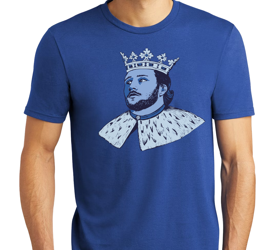 Tri-Blend T-Shirt, Deep Royal (50% polyester, 25% cotton, 25% rayon)