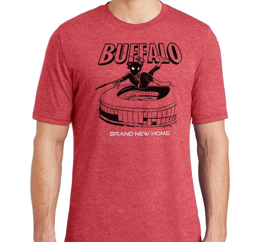 Tri-Blend T-Shirt, Red Frost (50% polyester, 25% cotton, 25% rayon)