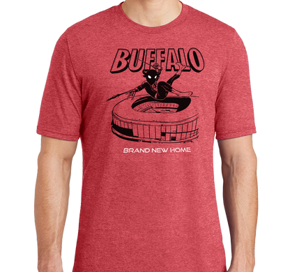 Tri-Blend T-Shirt, Red Frost (50% polyester, 25% cotton, 25% rayon)