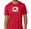 Unisex Tri-Blend T-Shirt, Red (50% polyester, 25% cotton, 25% rayon)