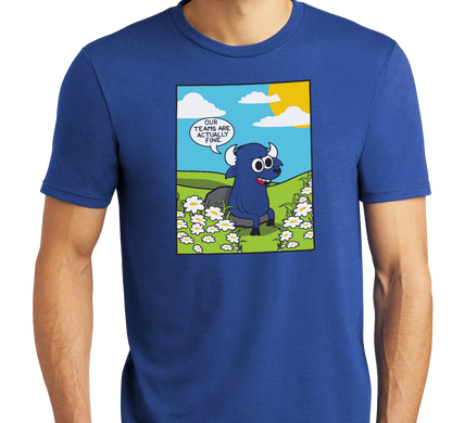 Tri-Blend T-Shirt, Deep Royal (50% polyester, 25% cotton, 25% rayon)