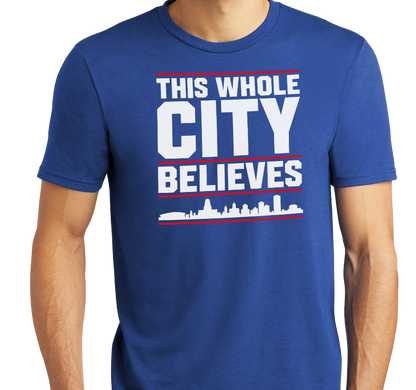 Tri-Blend T-Shirt, Deep Royal (50% polyester, 25% cotton, 25% rayon)